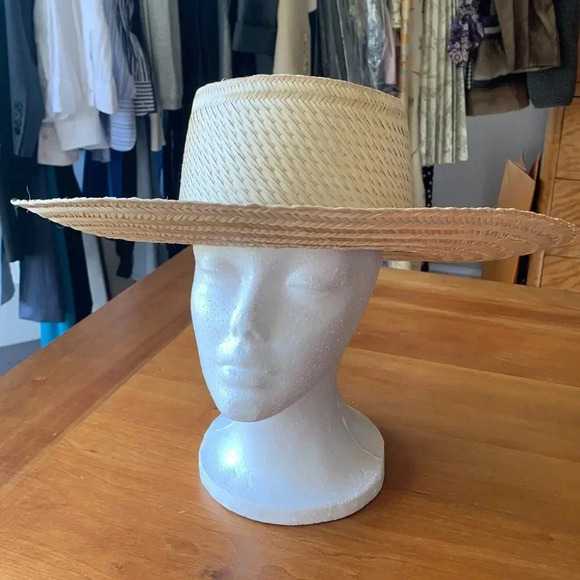 JANESSA LEONE ELSA BOATER STRAW SUN HAT SIZE Medium main image 9